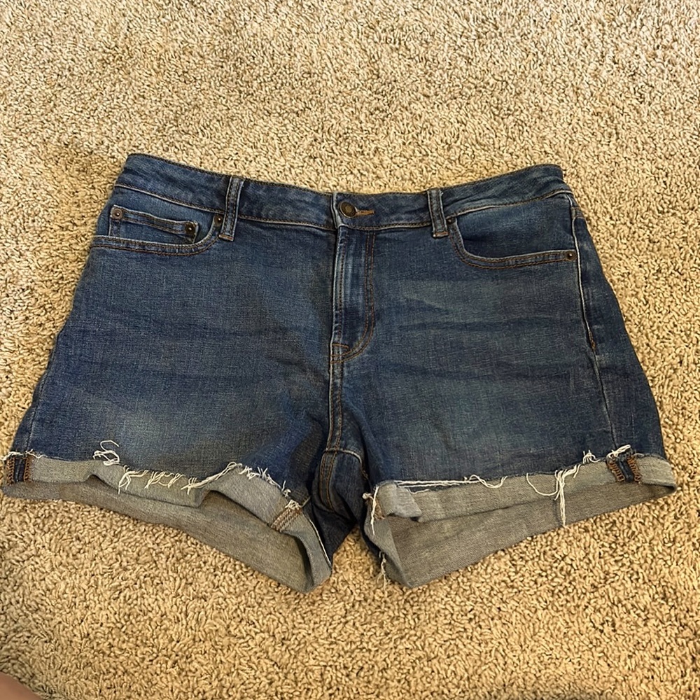 Goodthreads denim medium wash cuffed jean shorts